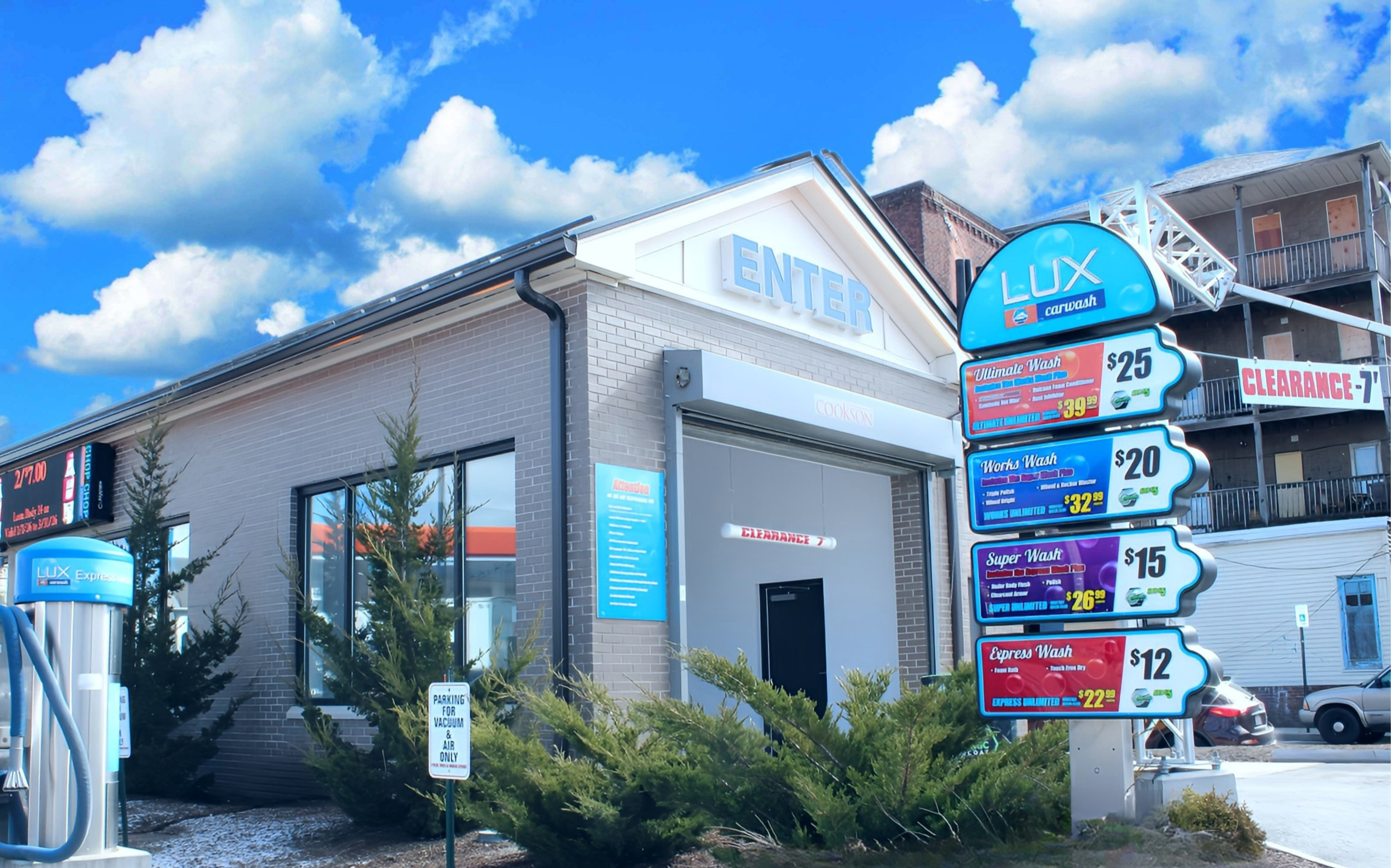 Lux Car Wash storefront — 185 Madison St, Worcester